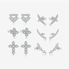 Wholesale S925 Sterling Silver Women's Earrings With Irregular Geometric Design And Diamond Treatment Platinum Or 18K Gold Electroplating
