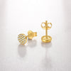 Wholesale S925 Sterling Silver Women's Earrings With Simple High End Sense And Leaf Pattern Electroplated