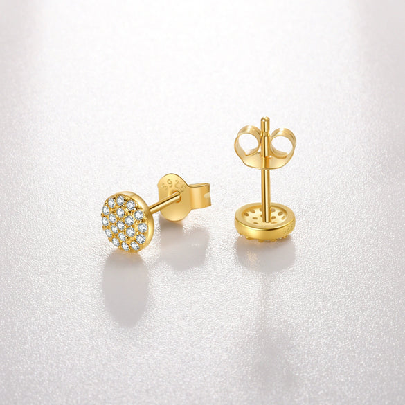 Wholesale S925 Sterling Silver Women's Earrings With Simple High End Sense And Leaf Pattern Electroplated