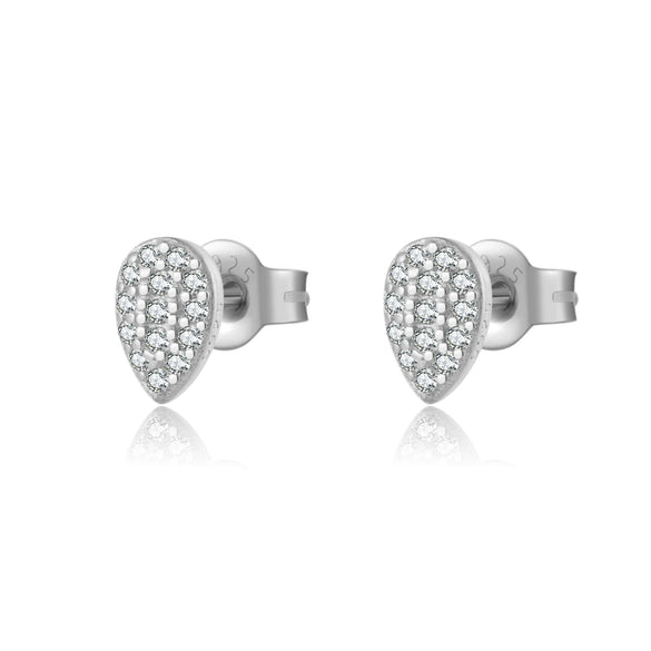 Wholesale S925 Sterling Silver Women's Earrings With Simple High End Sense And Leaf Pattern Electroplated