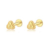 Wholesale S925 Sterling Silver Women's Earrings With Small Five Pointed Star And Flower Patterns Electroplated Simple And Fresh Style For Students