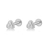 Wholesale S925 Sterling Silver Women's Earrings With Small Five Pointed Star And Flower Patterns Electroplated Simple And Fresh Style For Students