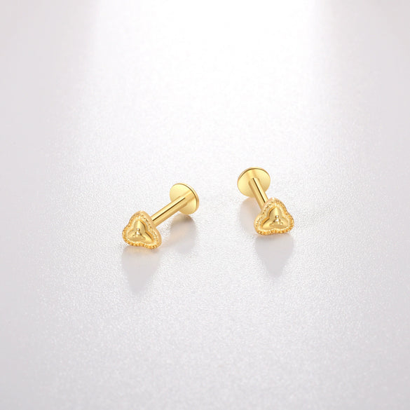Wholesale S925 Sterling Silver Women's Earrings With Small Five Pointed Star And Flower Patterns Electroplated Simple And Fresh Style For Students
