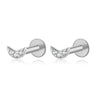 Wholesale S925 Sterling Silver Women's Earrings With Small Five Pointed Star And Flower Patterns Electroplated Simple And Fresh Style For Students