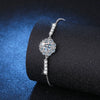 Wholesale S925 Sterling Silver Women's Elegant Adjustable Bracelet With Sunflower Pattern And Seiko Treatment