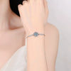 Wholesale S925 Sterling Silver Women's Elegant Adjustable Bracelet With Sunflower Pattern And Seiko Treatment