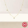 Wholesale S925 Sterling Silver Women's Fashion Devil's Eye With Zircon Necklace Electroplated Geometric Ochain Clavicle Chain