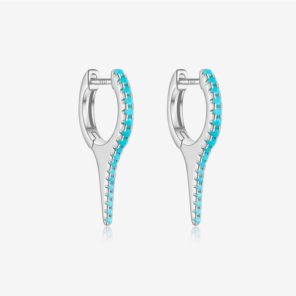 Wholesale S925 Sterling Silver Women's Fashion Personality Ear Buckle Earrings With Geometric Styling And Platinum Or 18K Gold Electroplating