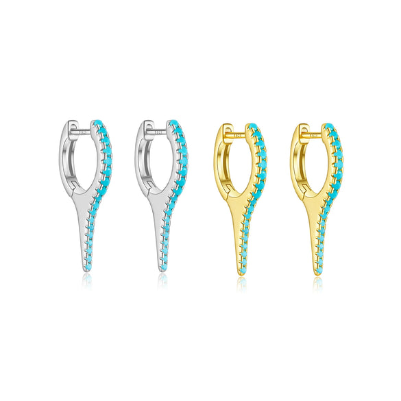 Wholesale S925 Sterling Silver Women's Fashion Personality Ear Buckle Earrings With Geometric Styling And Platinum Or 18K Gold Electroplating