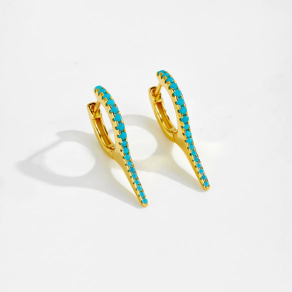 Wholesale S925 Sterling Silver Women's Fashion Personality Ear Buckle Earrings With Geometric Styling And Platinum Or 18K Gold Electroplating