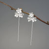 Wholesale S925 Sterling Silver Women's Fresh Pastoral Style Handmade Jewelry Suit With Forget Me Not Flower Pattern And Electroplating Treatment