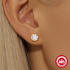 Wholesale S925 Sterling Silver Women's Geometric Flower Stud Earrings With Electroplating