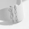 Wholesale S925 Sterling Silver Women's Geometric Simple Long Tassel Chain Stud Earrings With Electroplating