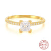 Wholesale S925 Sterling Silver Women's Irregular Geometric Fashion Luxury Personality Wedding Ring With Zirconia