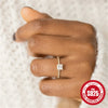 Wholesale S925 Sterling Silver Women's Irregular Geometric Fashion Luxury Personality Wedding Ring With Zirconia