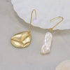 Wholesale S925 Sterling Silver Women's Irregular Geometric Pendant Earrings Simple Style