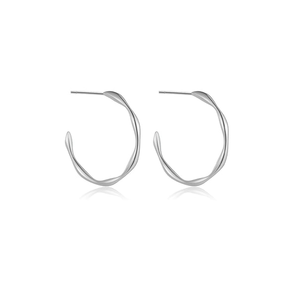 Wholesale S925 Sterling Silver Women's Light Luxury Niche High End Sense C Ring Earrings With Geometric Design And Electroplating Treatment