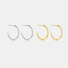 Wholesale S925 Sterling Silver Women's Light Luxury Niche High End Sense C Ring Earrings With Geometric Design And Electroplating Treatment