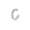 Wholesale S925 Sterling Silver Women's Simple Ear Clips With Geometric Zircon And Electroplated Finish