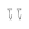 Wholesale S925 Sterling Silver Women's Simple High End Ear Studs With U Shape Design And Diamond Treatment Process