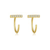 Wholesale S925 Sterling Silver Women's Simple High End Ear Studs With U Shape Design And Diamond Treatment Process