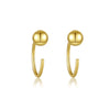 Wholesale S925 Sterling Silver Women's Simple High End Ear Studs With U Shape Design And Diamond Treatment Process