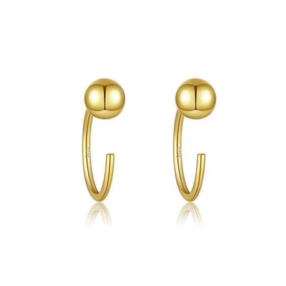 Wholesale S925 Sterling Silver Women's Simple High End Ear Studs With U Shape Design And Diamond Treatment Process