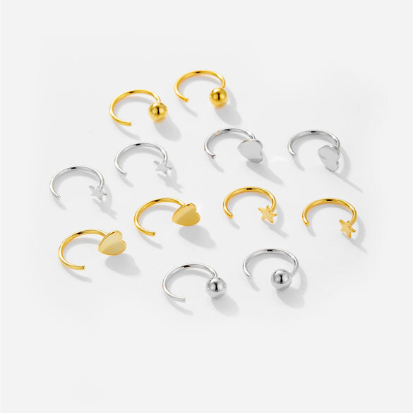 Wholesale S925 Sterling Silver Women's Simple High End Ear Studs With U Shape Design And Diamond Treatment Process