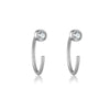Wholesale S925 Sterling Silver Women's Simple High End Ear Studs With U Shape Design And Diamond Treatment Process