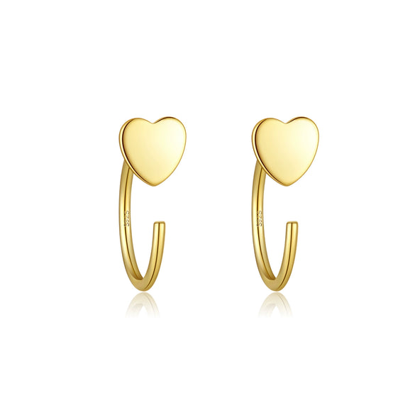 Wholesale S925 Sterling Silver Women's Simple High End Ear Studs With U Shape Design And Diamond Treatment Process