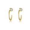 Wholesale S925 Sterling Silver Women's Simple High End Ear Studs With U Shape Design And Diamond Treatment Process
