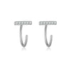 Wholesale S925 Sterling Silver Women's Simple High End Ear Studs With U Shape Design And Diamond Treatment Process