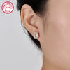 Wholesale S925 Sterling Silver Women's Square Earrings With Geometric Pattern French Retro Light Luxury Electroplated