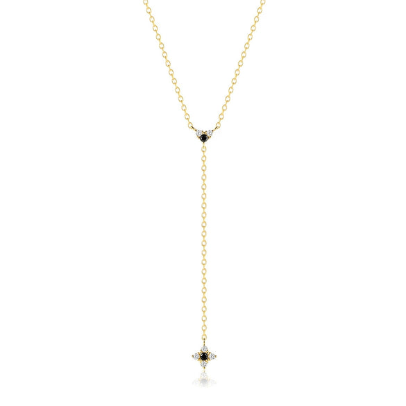 Wholesale S925 Sterling Silver Yshaped Geometric Diamondencrusted Electroplated Clavicle Chain Necklace For Women