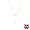 Wholesale S925 Sterling Silver Yshaped Geometric Minimalist Collarbone Necklace With Electroplating