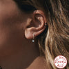 Wholesale S925 Sterling Silver Zircon Earrings With Pendant Triple Perforated Geometric Highend Fashion Women's Earrings