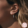 Wholesale S925 Sterling Silver Zircon Earrings With Pendant Triple Perforated Geometric Highend Fashion Women's Earrings