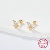 Wholesale S925 Sterling Silver Zircon Insect Butterfly Style Earring