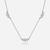 Wholesale S925 Sterling Silver Zircon Women's Clavicle Chain With Geometric Pattern And Electroplating Process