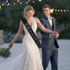Wholesale Satin Bridal Belt With Bronzing Printing