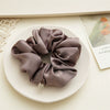 Wholesale Satin Handmade Large Intestine Hair Ring Solid Color Elegant Hair Tie Head Accessories