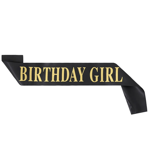 Wholesale Satin Shoulder Strap For Birthday Girl With Printing
