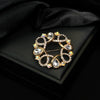Wholesale Scarf Buckle Brooch Women's Unisex Zinc Alloy Geometric Flower Electroplated Clothing Accessory