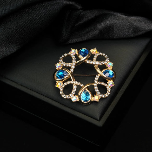 Wholesale Scarf Buckle Brooch Women's Unisex Zinc Alloy Geometric Flower Electroplated Clothing Accessory