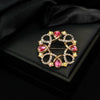 Wholesale Scarf Buckle Brooch Women's Unisex Zinc Alloy Geometric Flower Electroplated Clothing Accessory