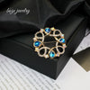 Wholesale Scarf Buckle Brooch Women's Unisex Zinc Alloy Geometric Flower Electroplated Clothing Accessory