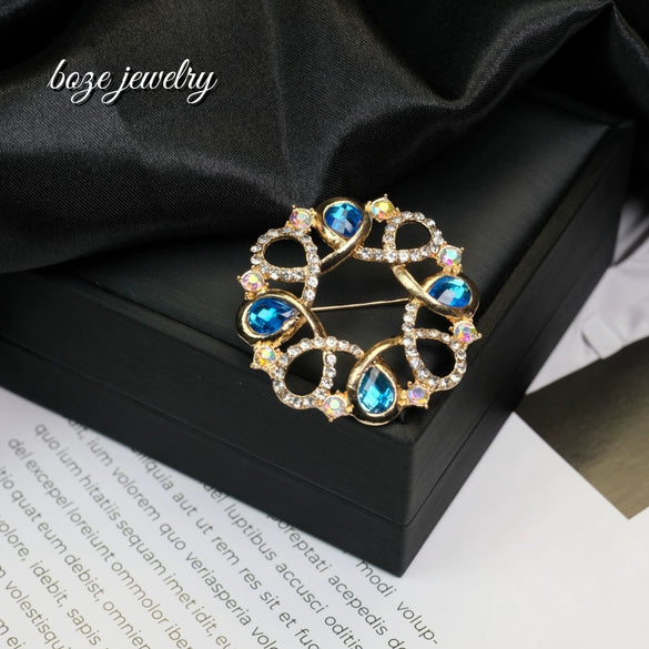 Wholesale Scarf Buckle Brooch Women's Unisex Zinc Alloy Geometric Flower Electroplated Clothing Accessory