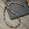 Wholesale Seashell And Stainless Steel Geometric Handmade Oshaped Chain Men's Vintage Clavicle Necklace