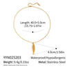 Wholesale Seaside Vacation Koi Fish Simple Jewelry Accessories Stainless Steel Geometric Necklace Electroplated