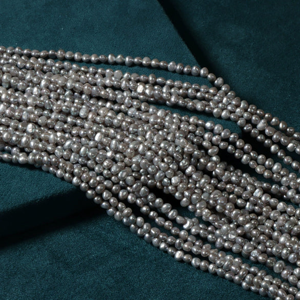 Wholesale Semifinished Handmade Accessories Natural Freshwater Pearl Side Hole Twosided Light Beaded